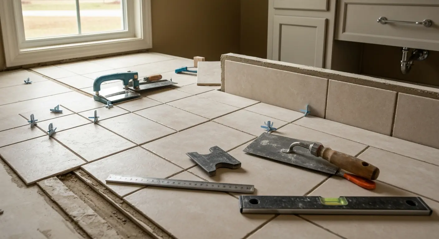 Bathroom tile work