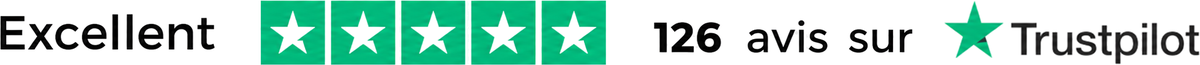 Excellent — 5 étoiles, 126 avis sur Trustpilot
