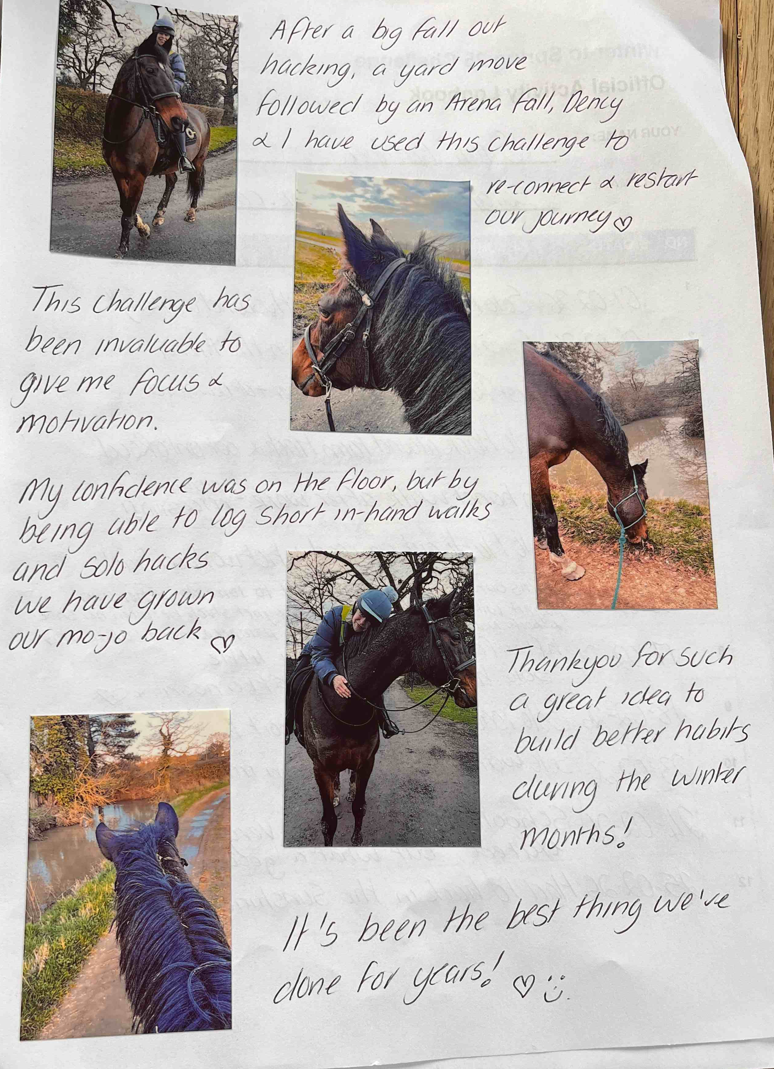 Participant scrapbook page 1