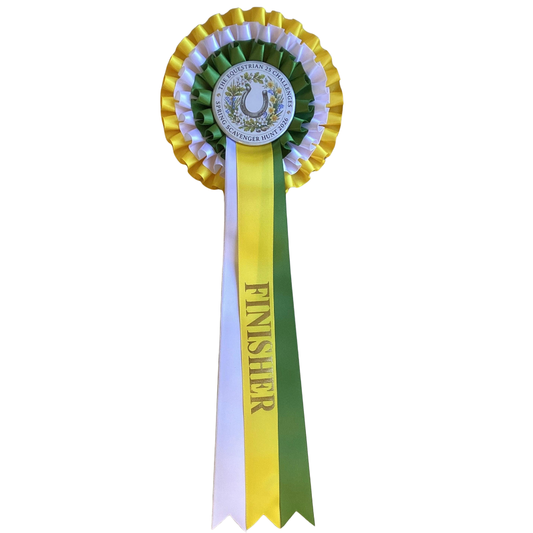 Equestrian 25 Spring Scavenger Hunt Finisher Rosette