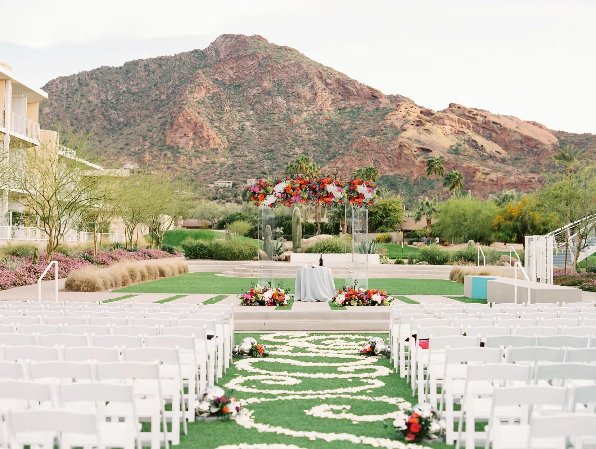 Mountain Shadows Resort Paradise Valley modern mid-century wedding venue