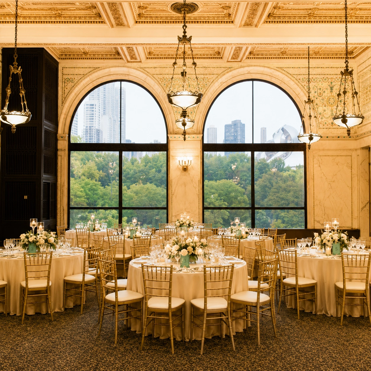Chicago Cultural Center Preston Bradley Hall Tiffany dome wedding venue