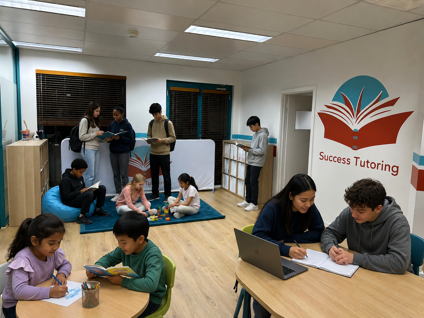 Students learning at Success Tutoring