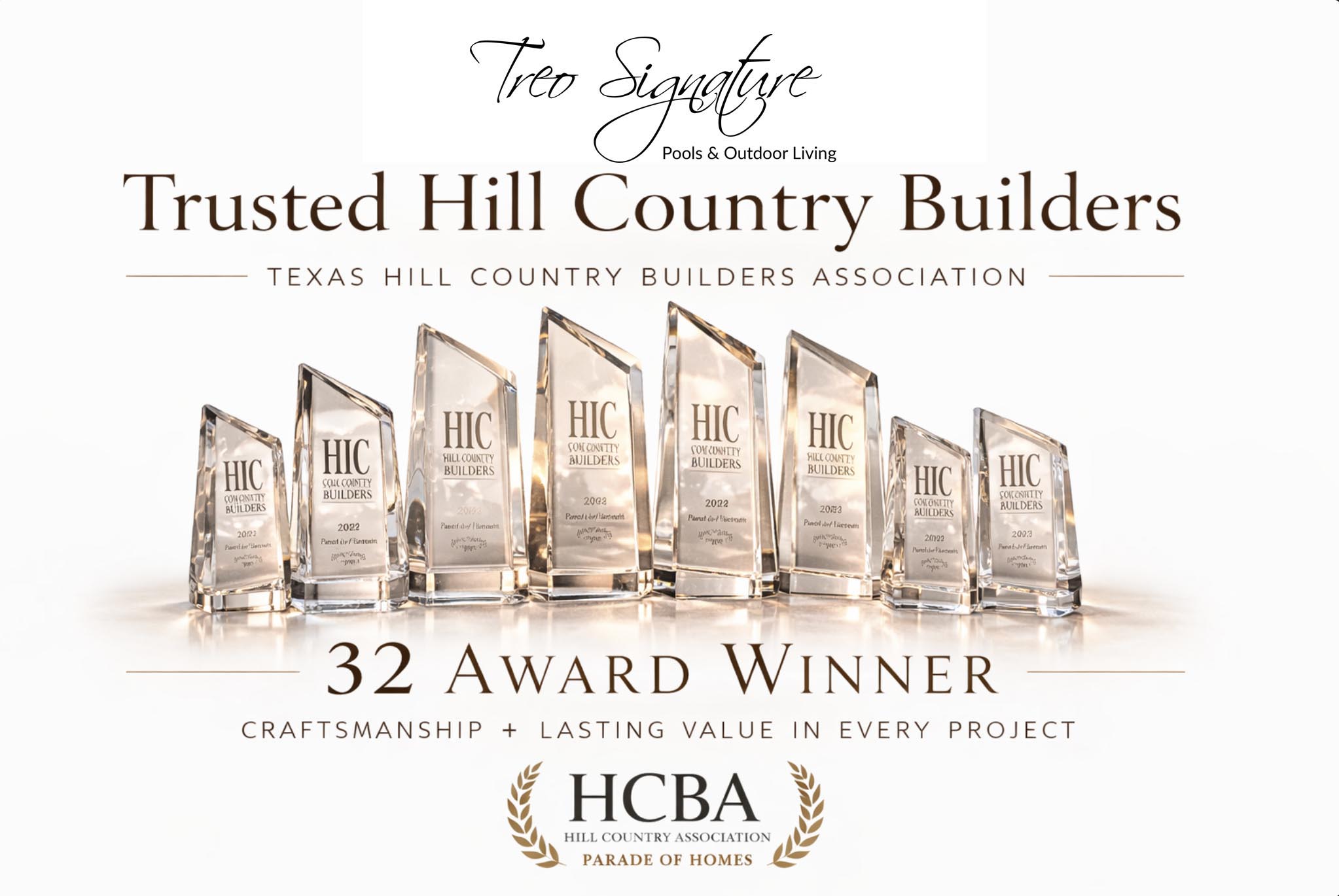Treo Signature Pools and Outdoor Living 32 award winner panel