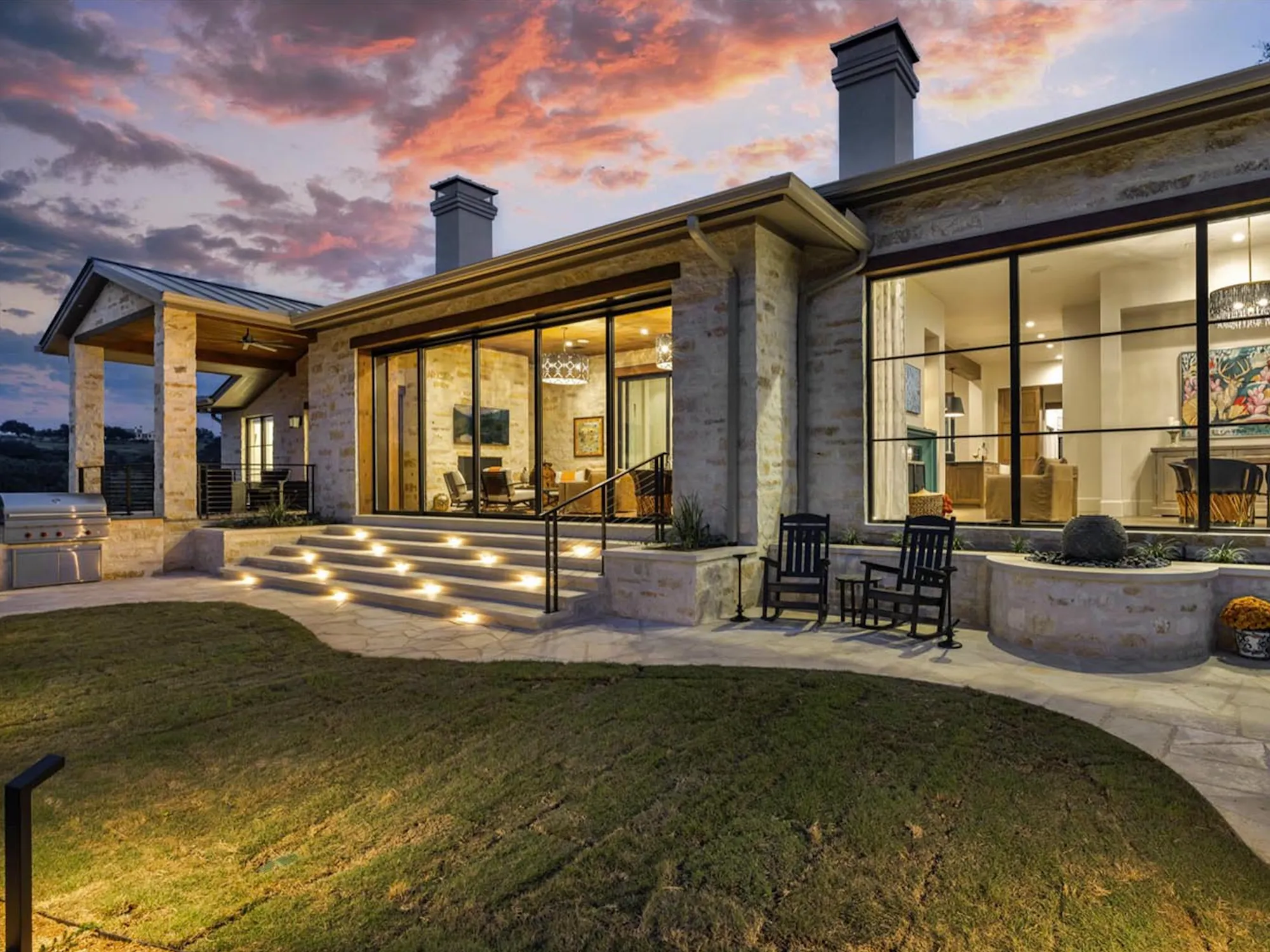 Custom paver driveway and luxury home arrival