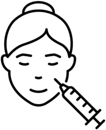 Botox and dermal filler injectable treatment for facial enhancement