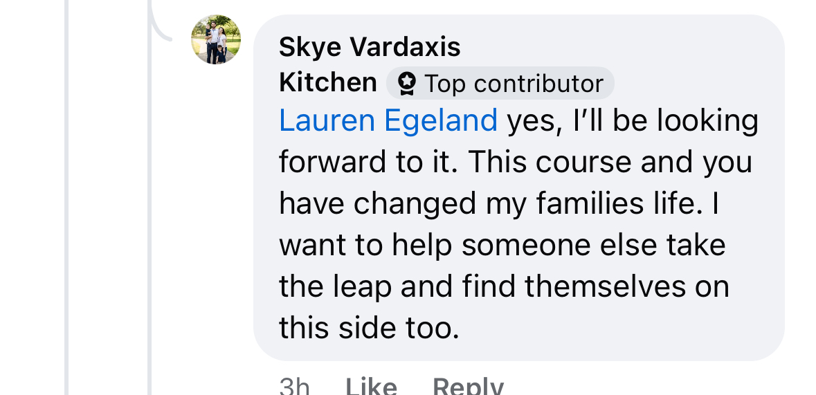 Skye - changing her family's life