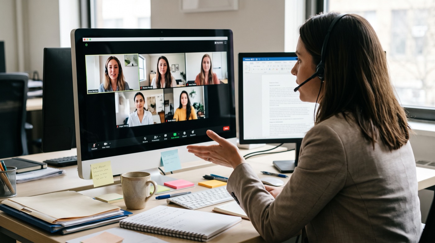 The Estellar team on a video call