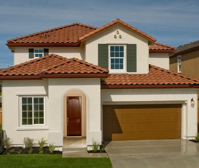 Stucco and vinyl siding detail in Lawrenceville, GA