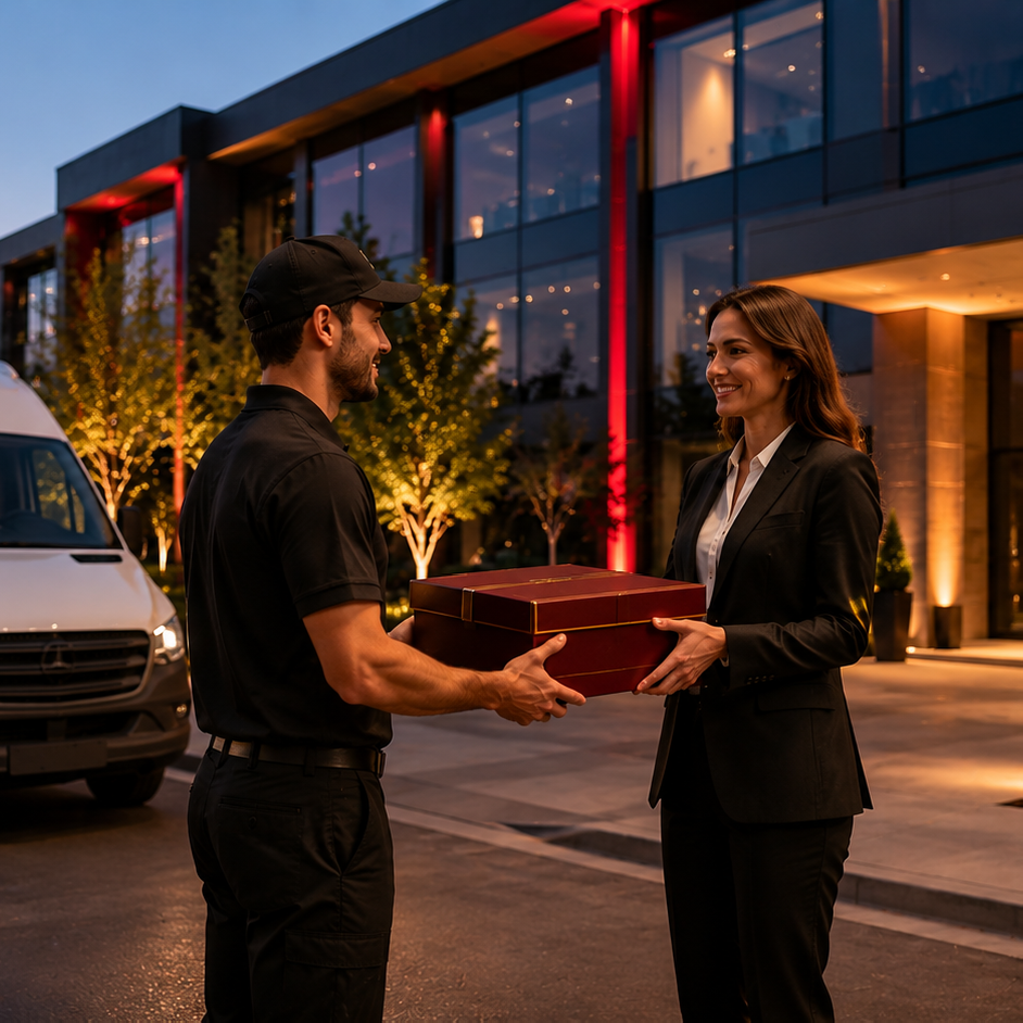 Customer booking a delivery on a mobile app