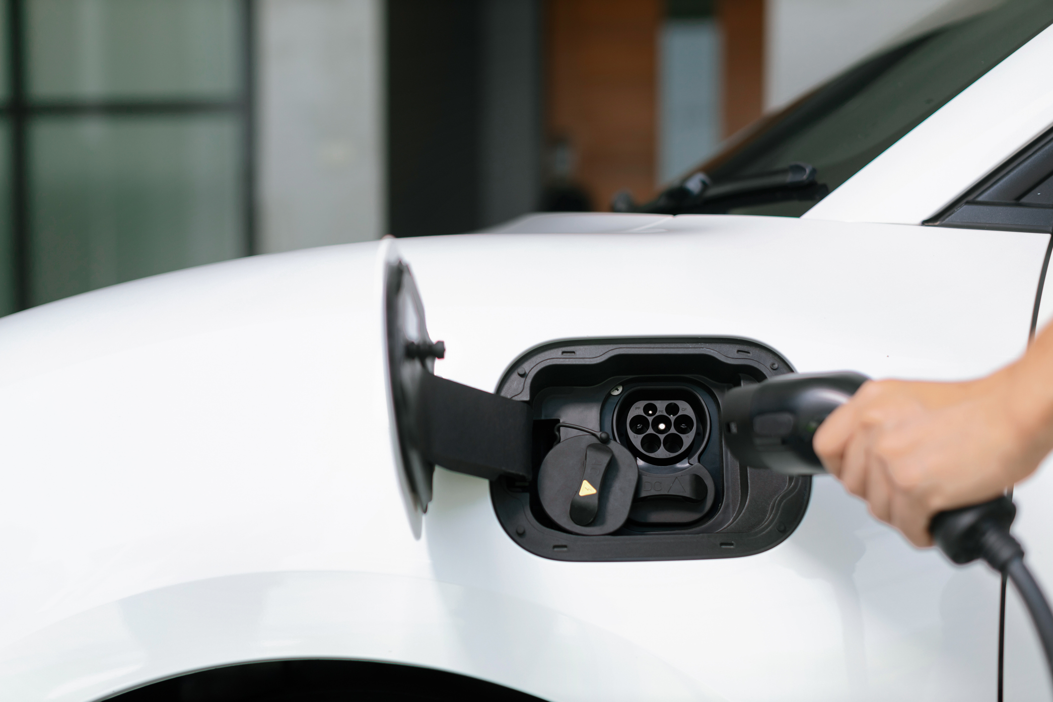 EV charging install in use by preferred electric