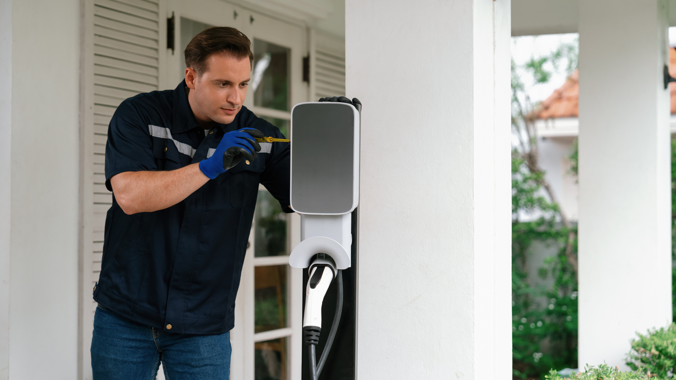 professional EV charger installation for a home residence by preferred electric