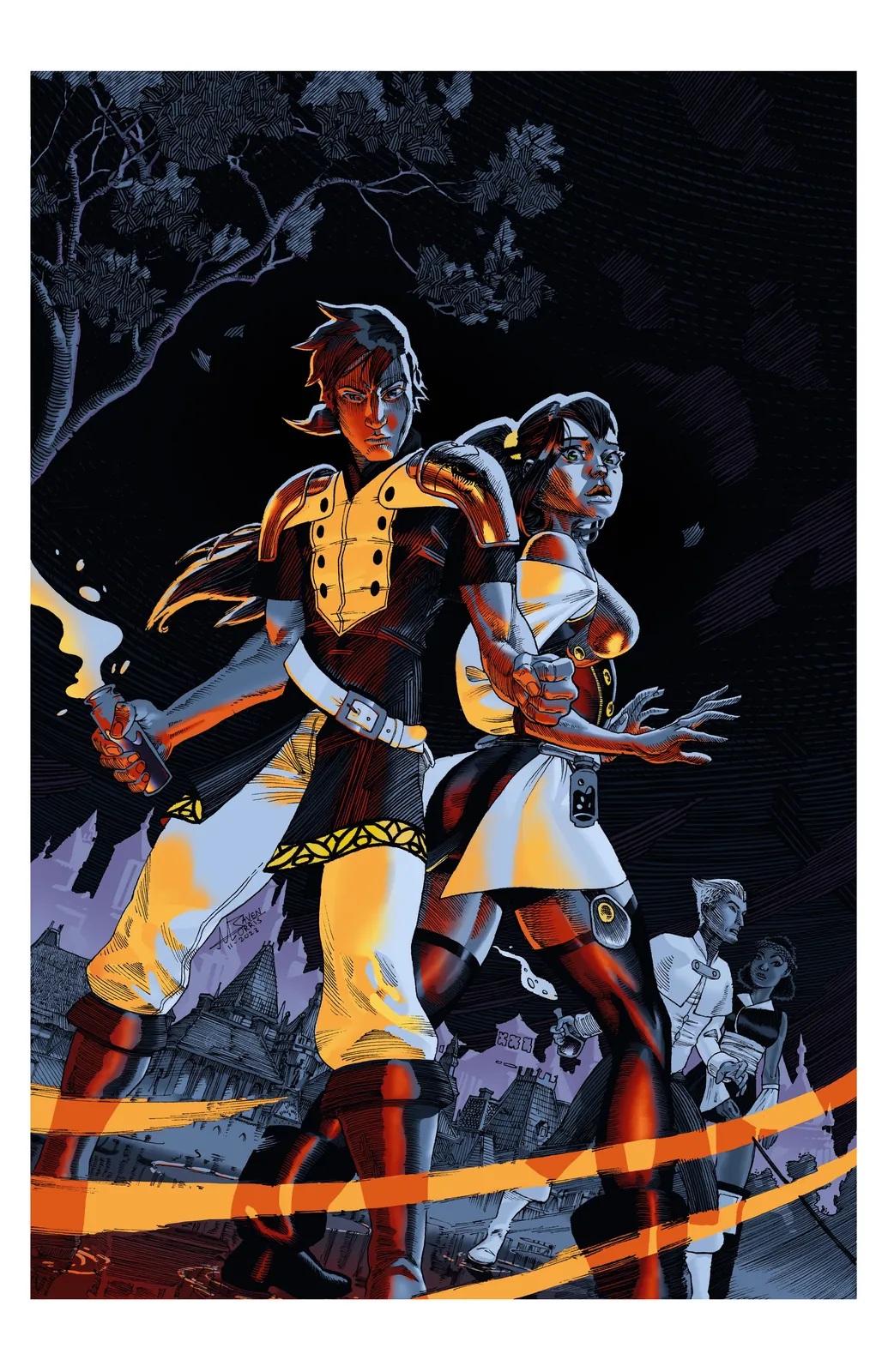 Full-color cover of Brewed Blood, Javen Morris's graphic novel