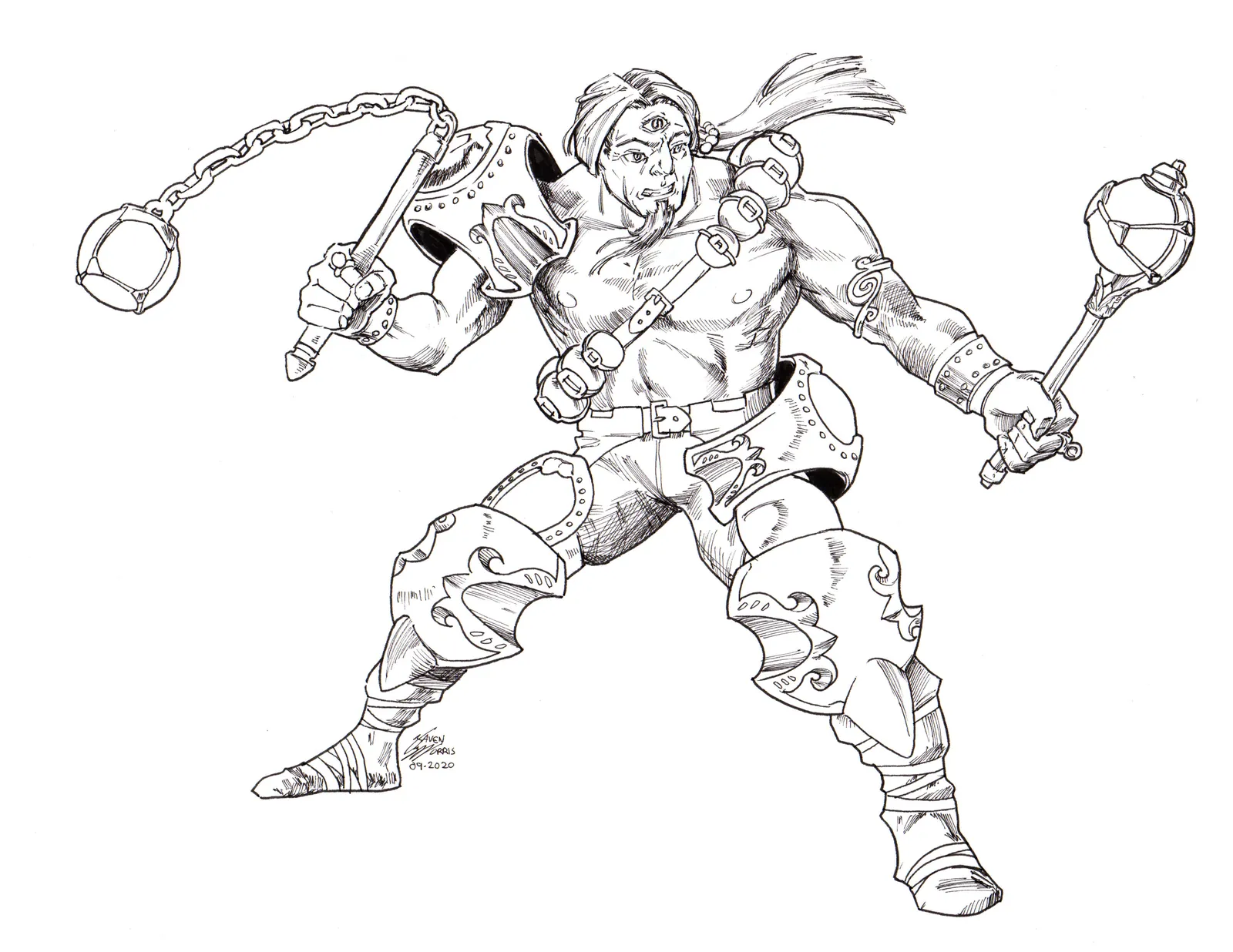 Marbles, a character design by Javen Morris