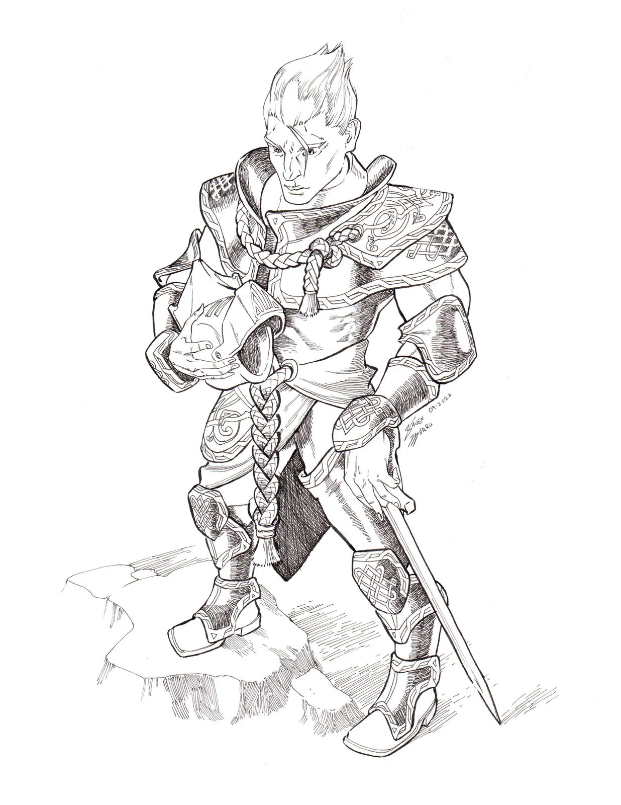 Ornamented knight by Javen Morris
