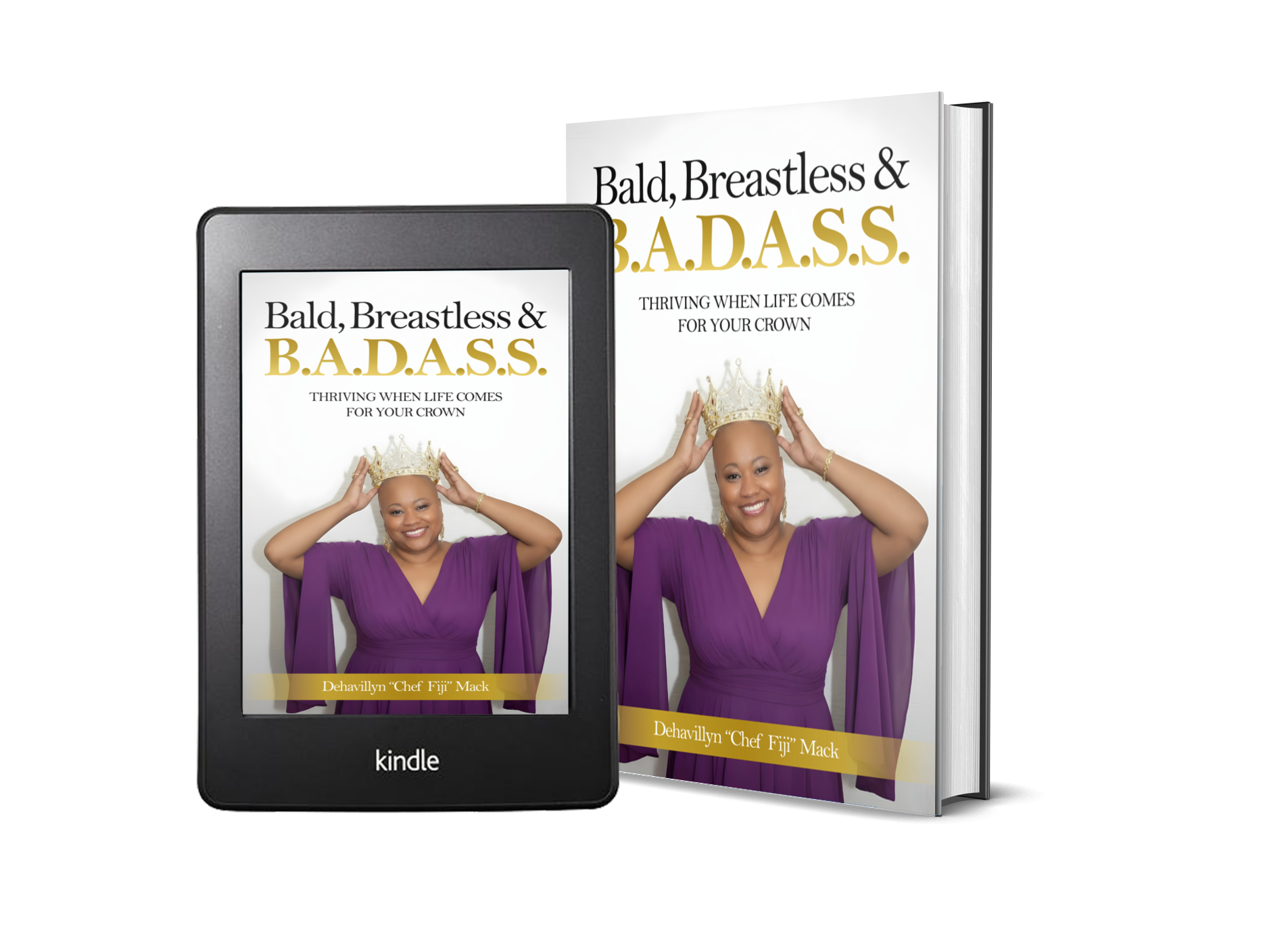 Bald, Breastless & B.A.D.A.S.S. book cover — paperback and Kindle editions