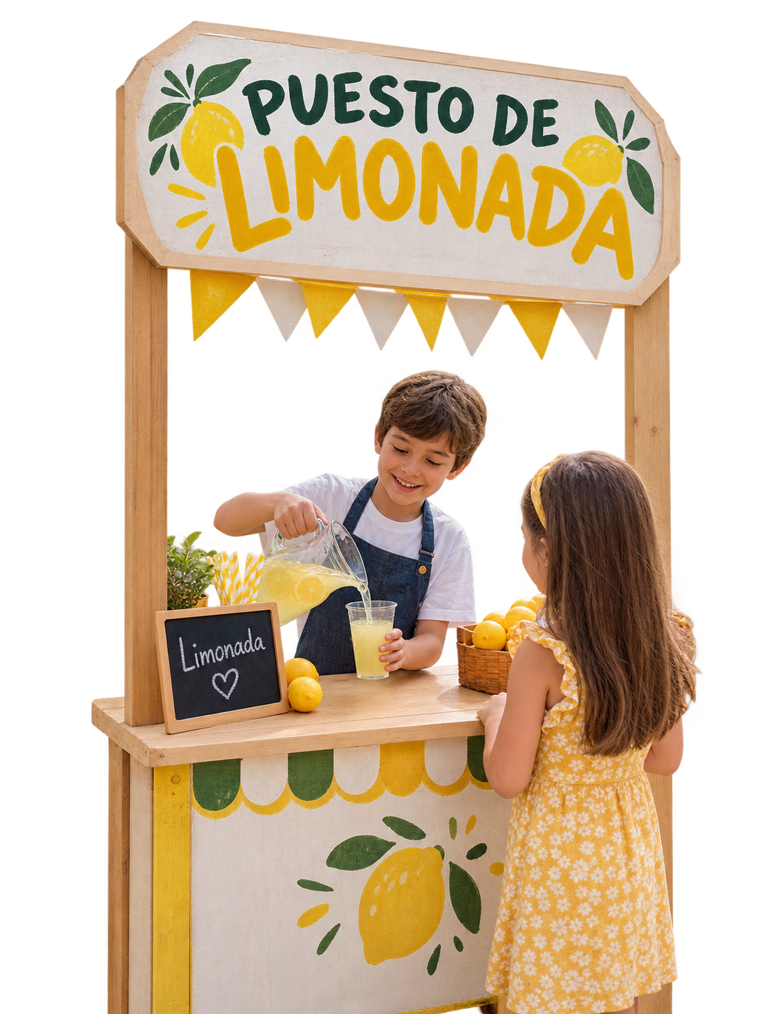 Niña con su producto