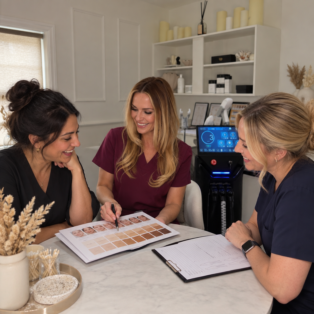Hands-on VTCT Level 4 laser hair reduction training