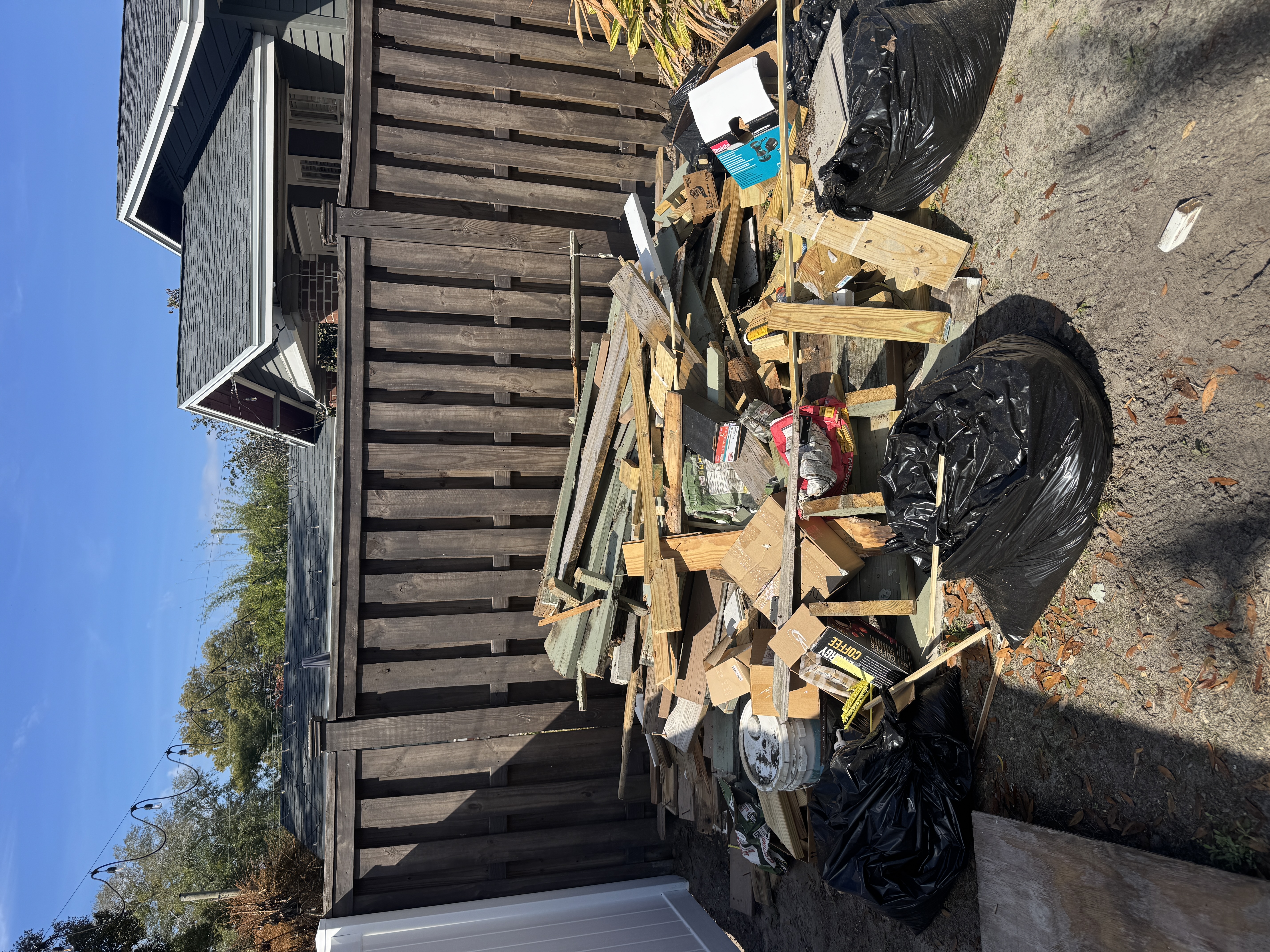 Construction debris removal service
