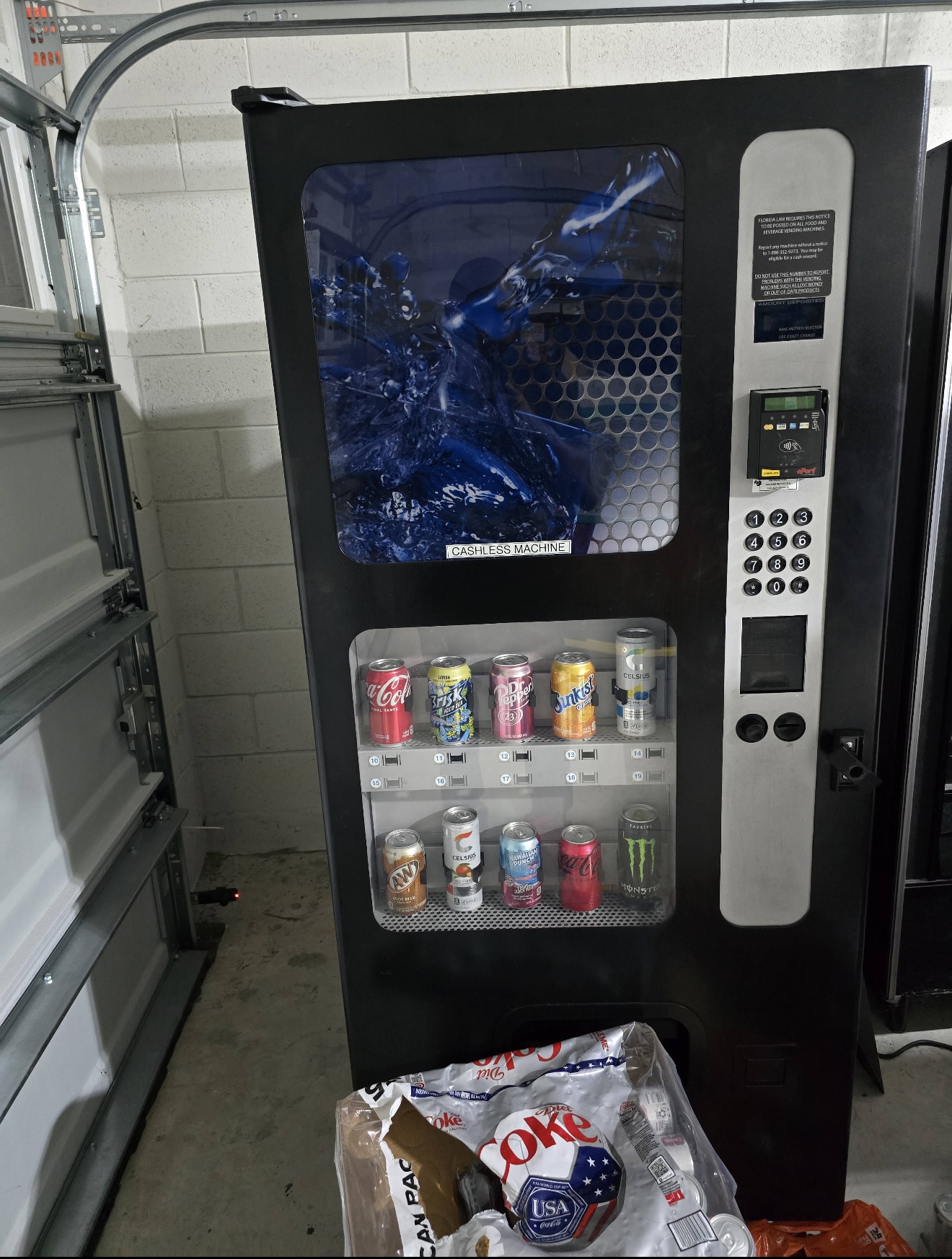 Vending machine removal