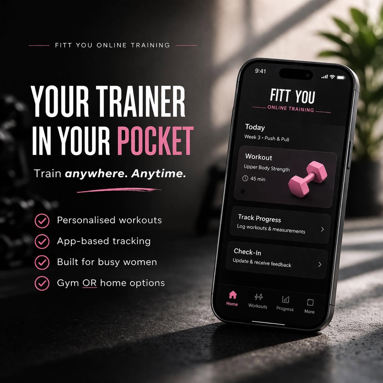 Strong Mums Coaching mobile app interface
