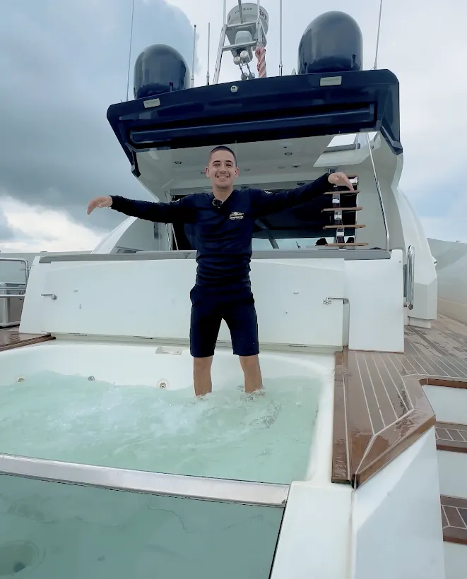 Captain Andy on a yacht