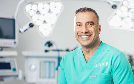 Dr. Raghu Athré in the operating suite