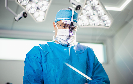 A facial procedure performed under local anesthesia