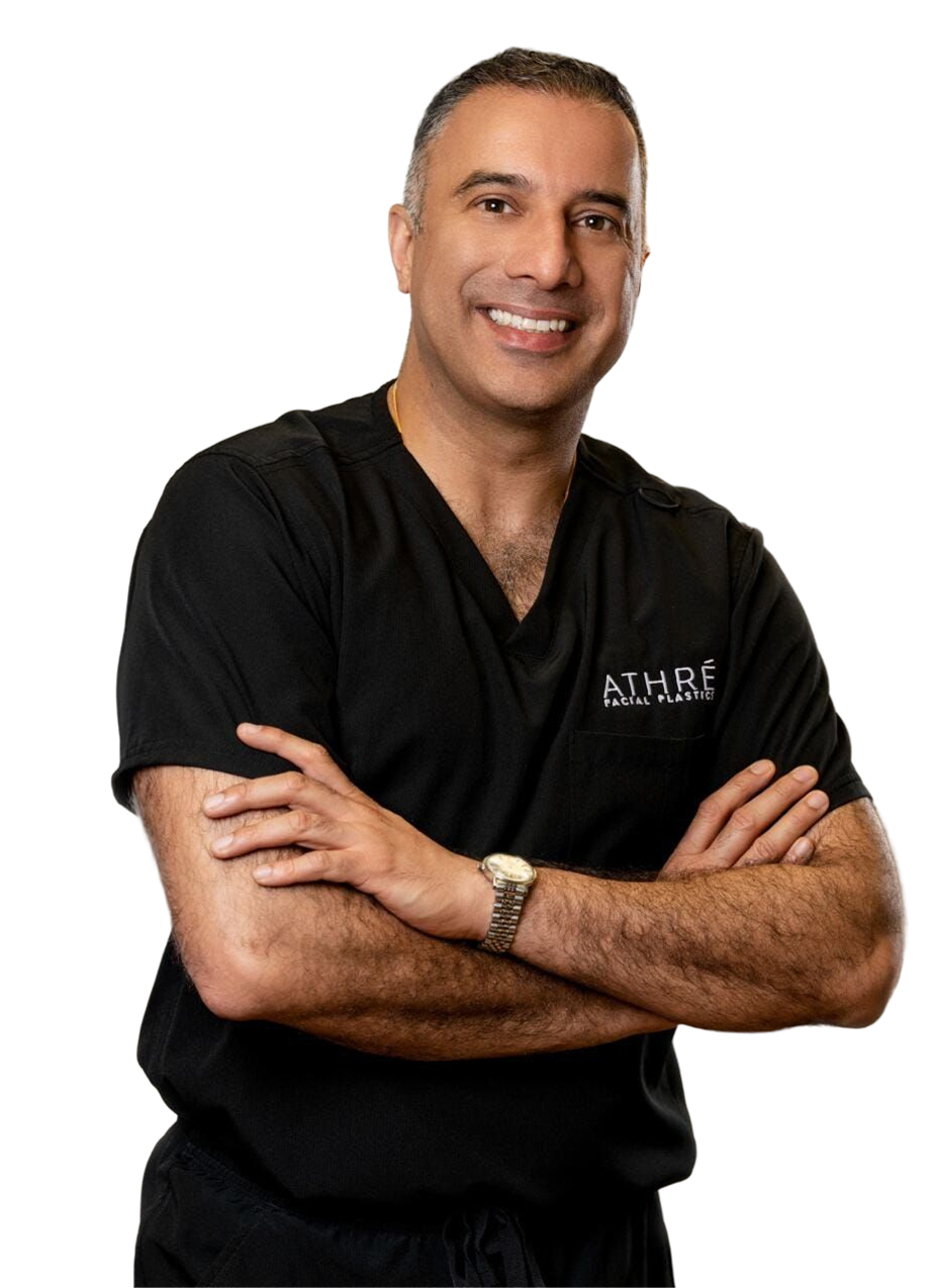 Dr. Raghu Athré, double-board-certified (ABFPRS, ABOHNS) facial plastic surgeon