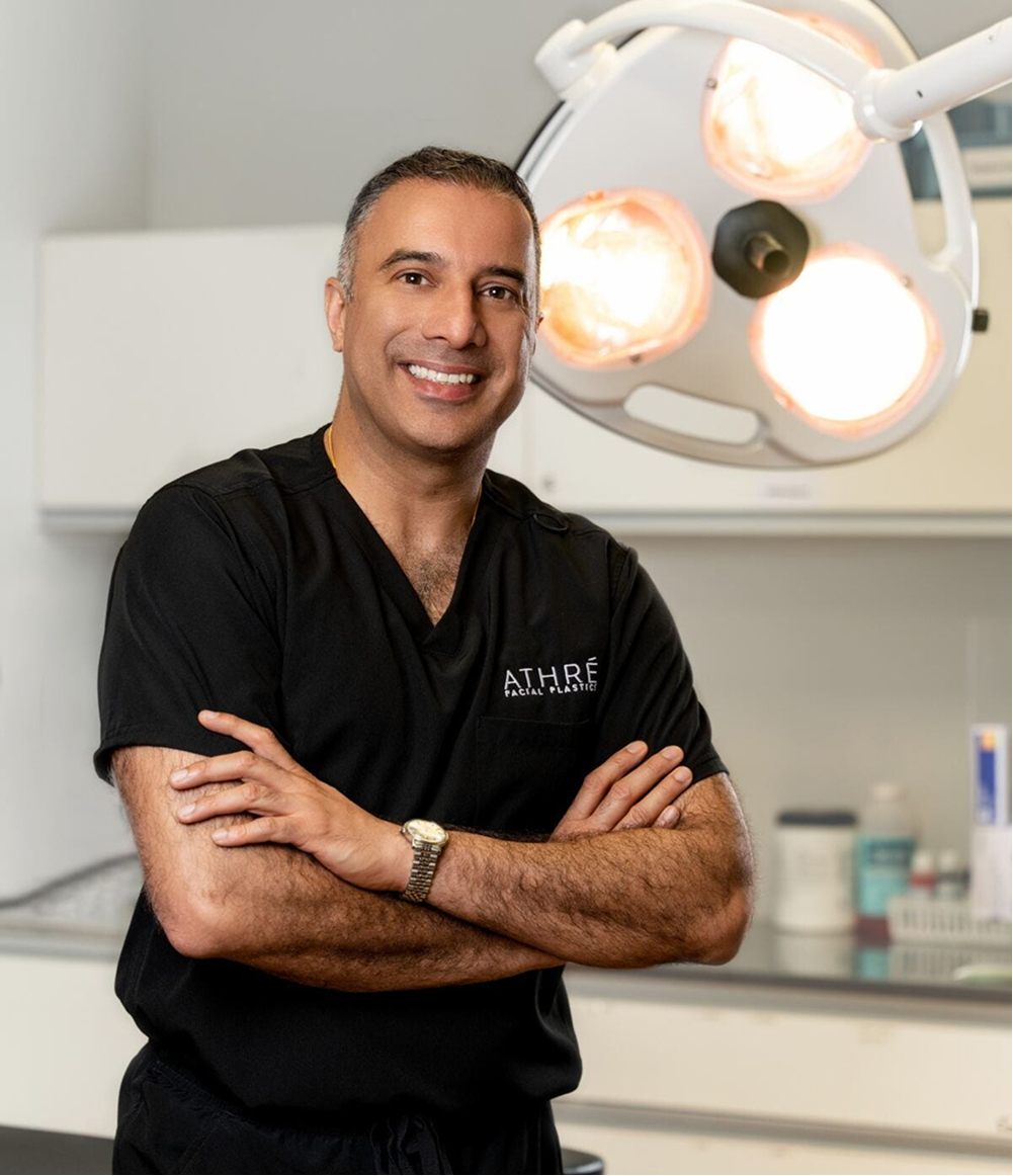 Dr. Raghu Athré in his operating room at Athré Facial Plastics