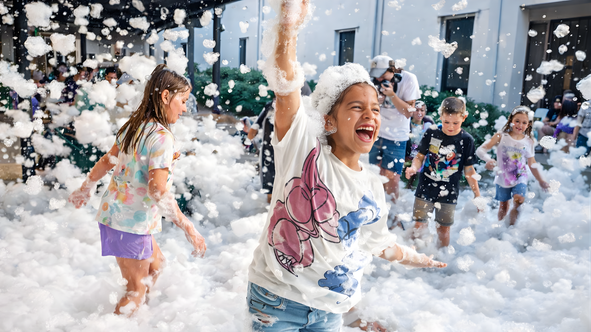 Atlanta backyard foam party 4