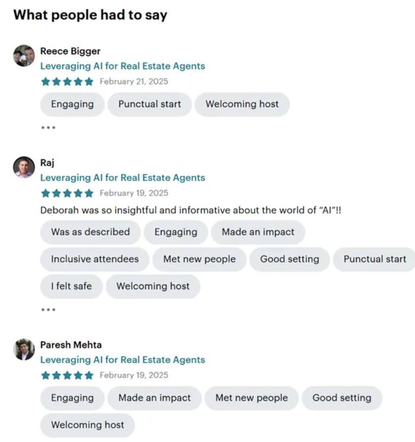 Five-star reviews