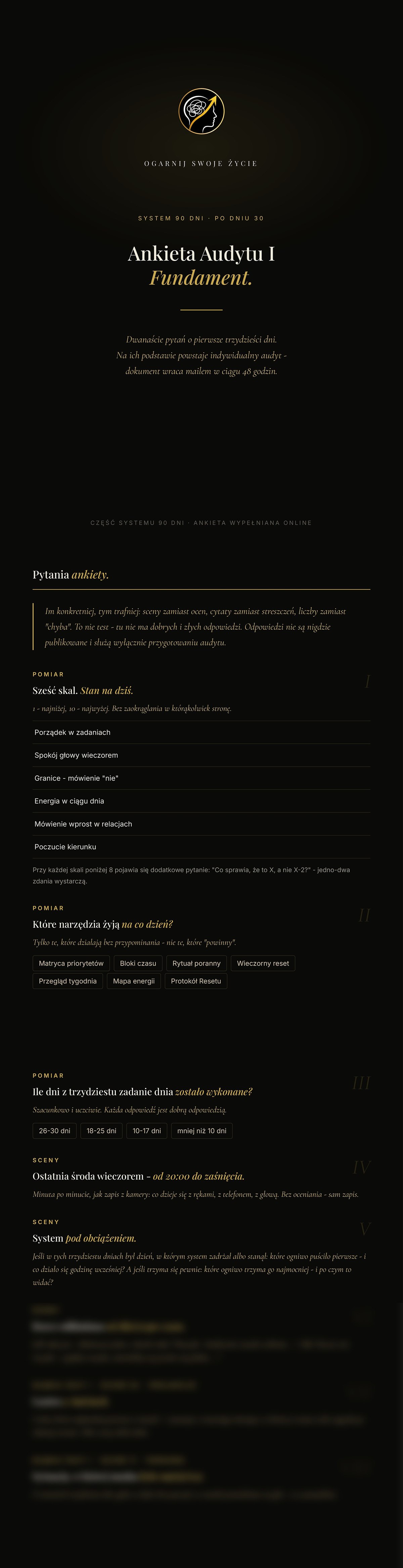 Ankieta Interpretacji I - prawdziwe pytania z programu