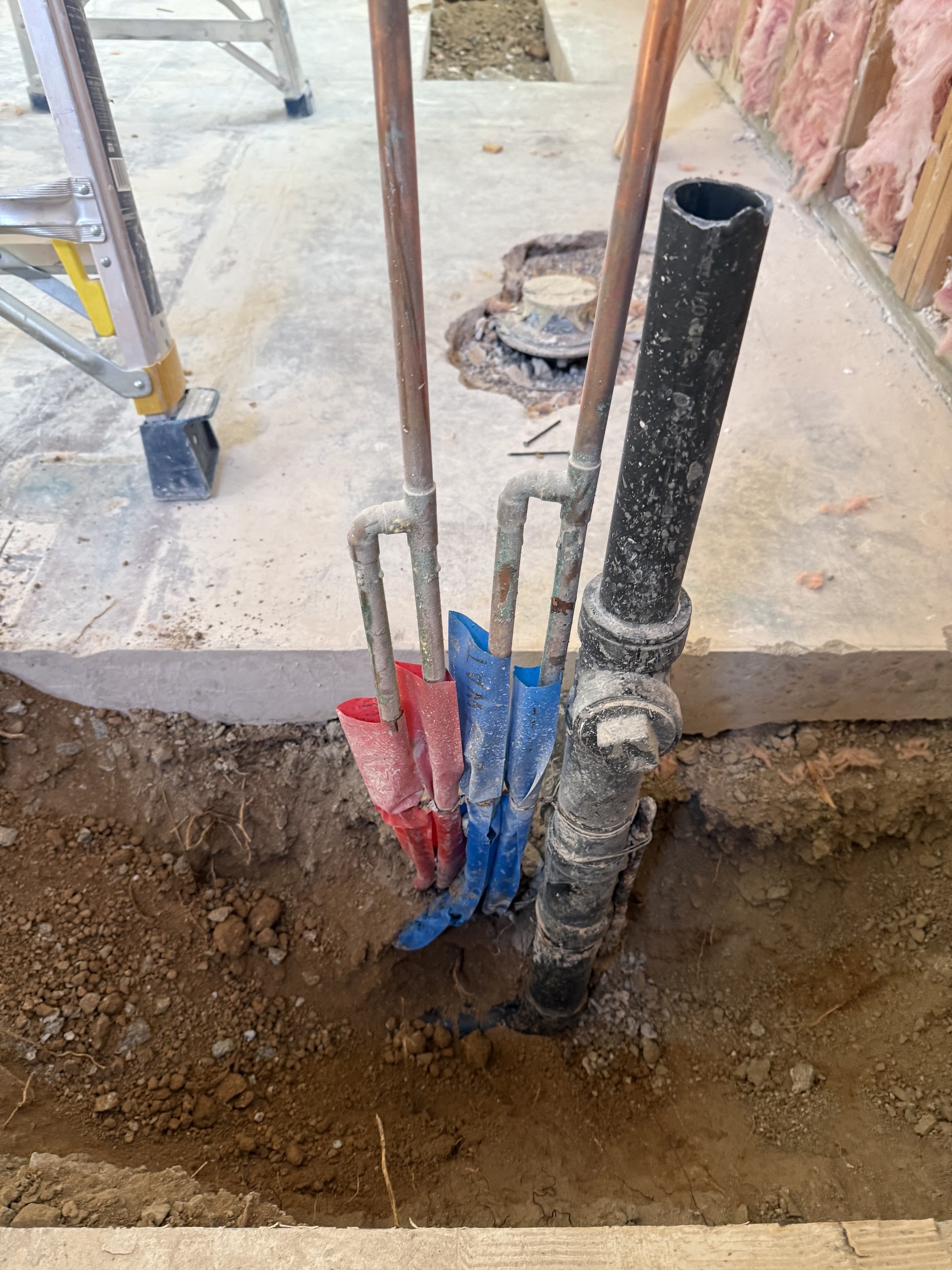 Wall Framing & Top-Out Water Lines