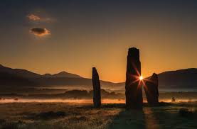 Sacred stones at sunrise, Isle of Arran