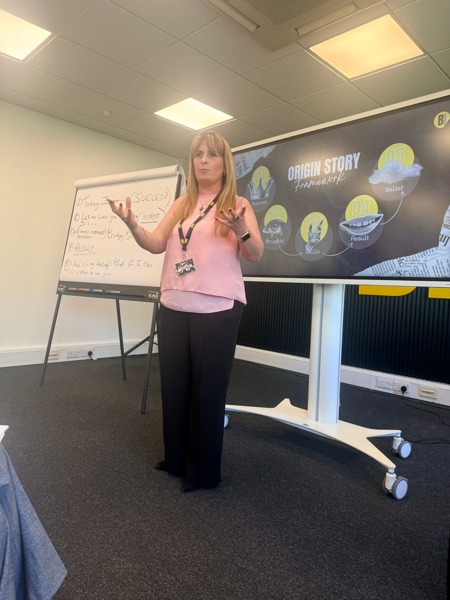 Kelly presenting at BBE