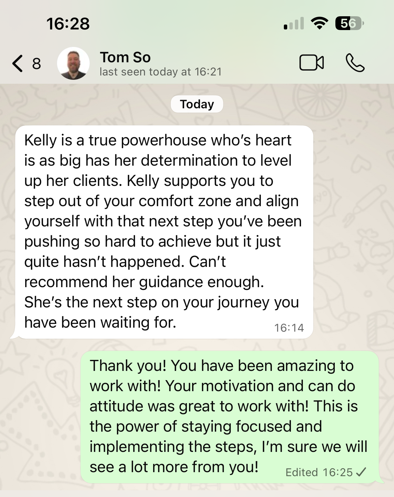 Tom So — WhatsApp message