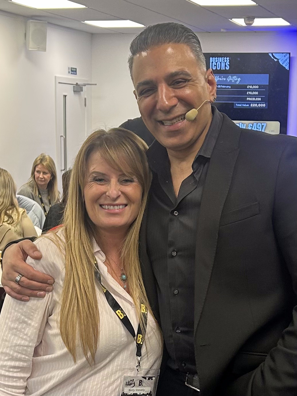Kelly with Imran Ahmed