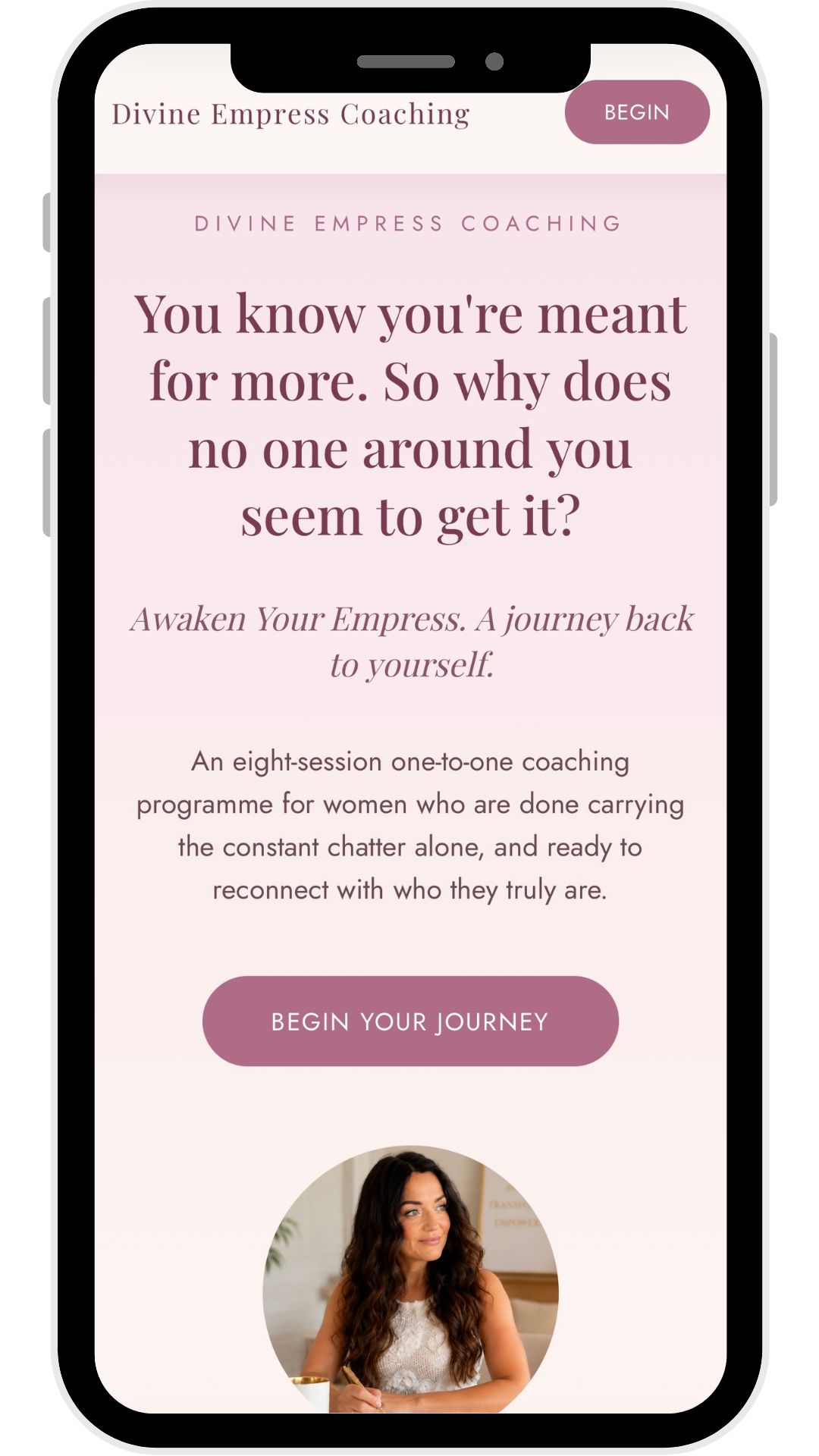 Divine Empress Coaching website