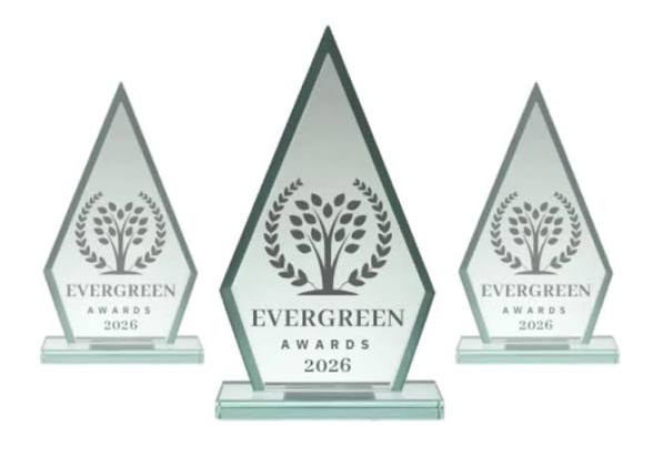 Evergreen Awards 2026 trophy