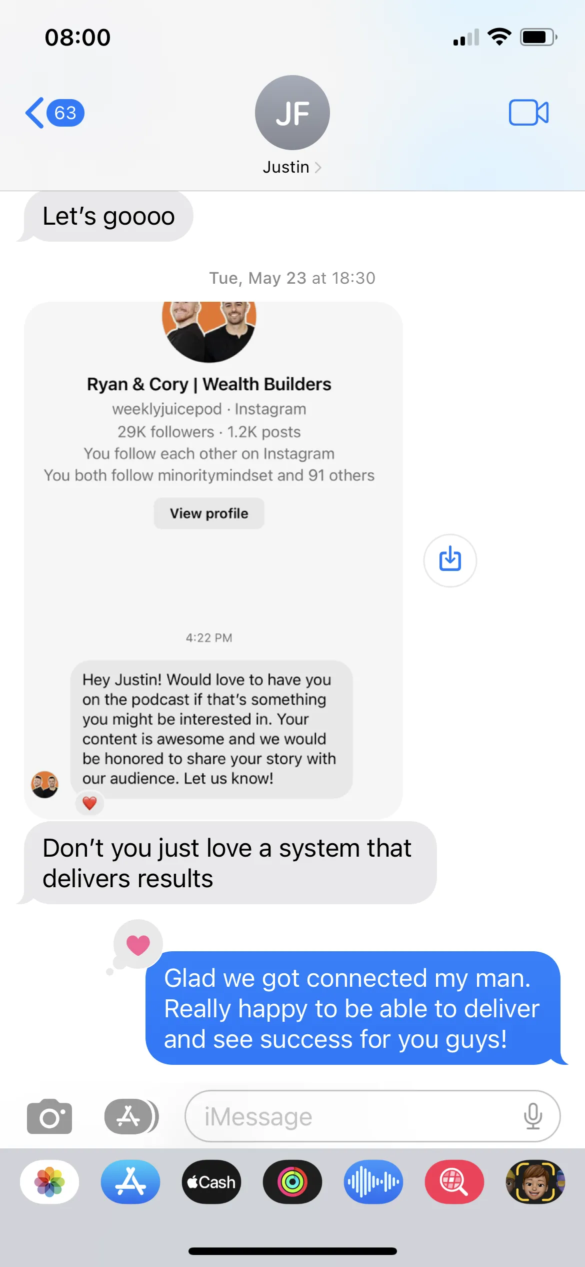 Client text vouching for Create Clients