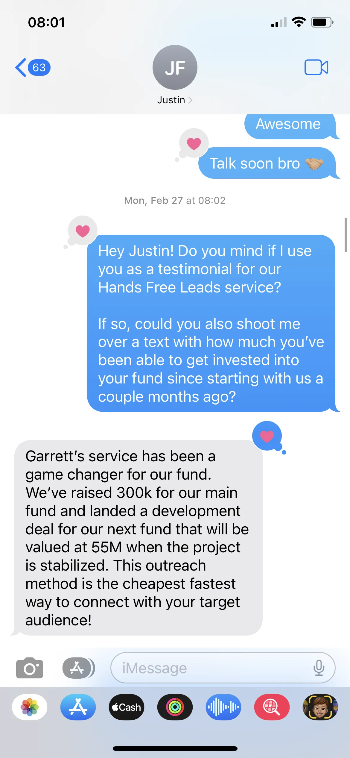 Client text vouching for Create Clients