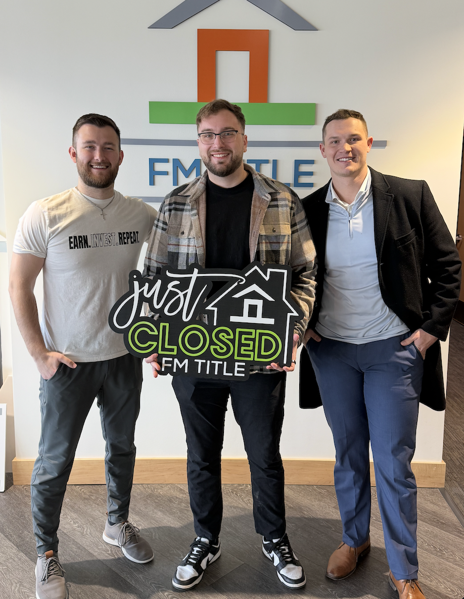 Alec at a real estate closing
