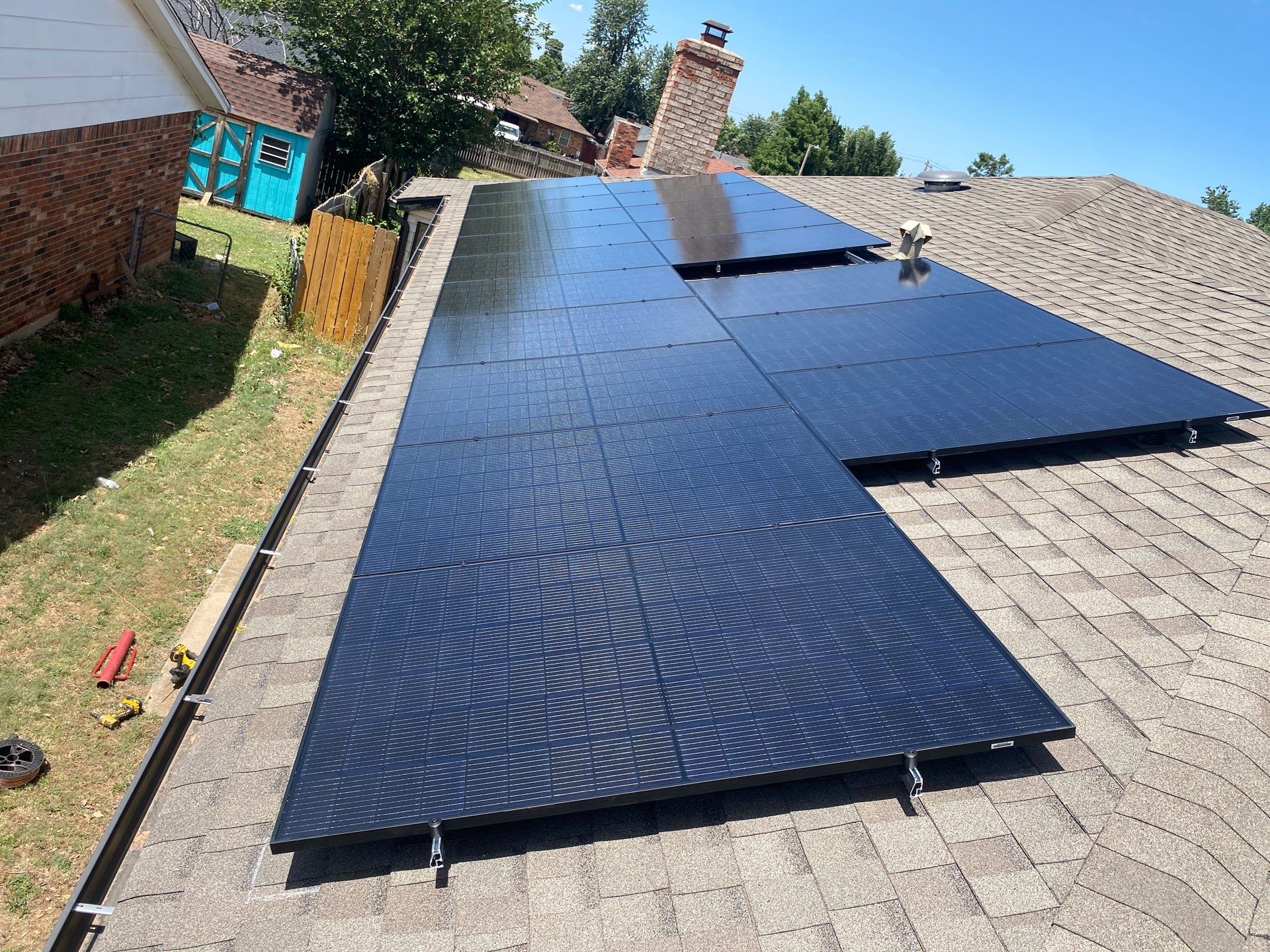 Completed Okie Solar installation in Oklahoma