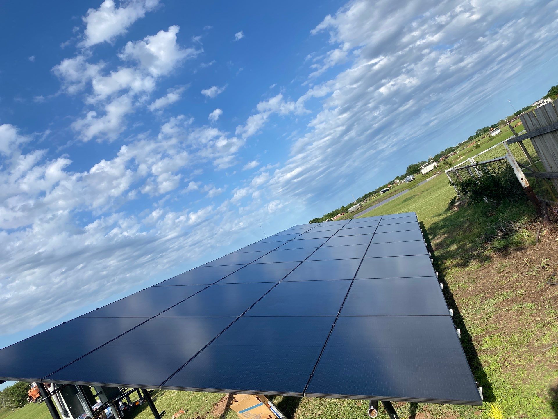 Completed Okie Solar installation in Oklahoma