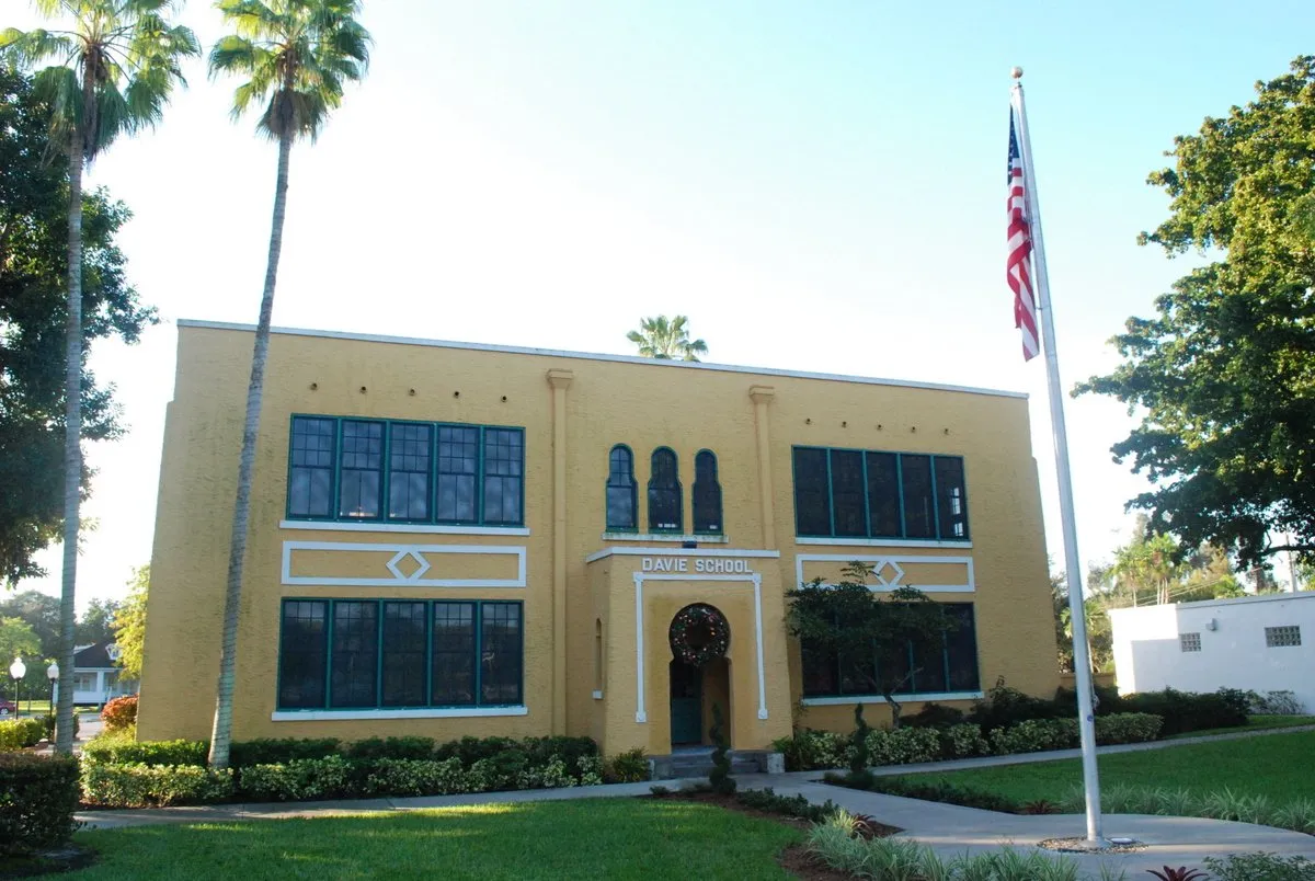 Historic Old Davie School building in Davie, Florida