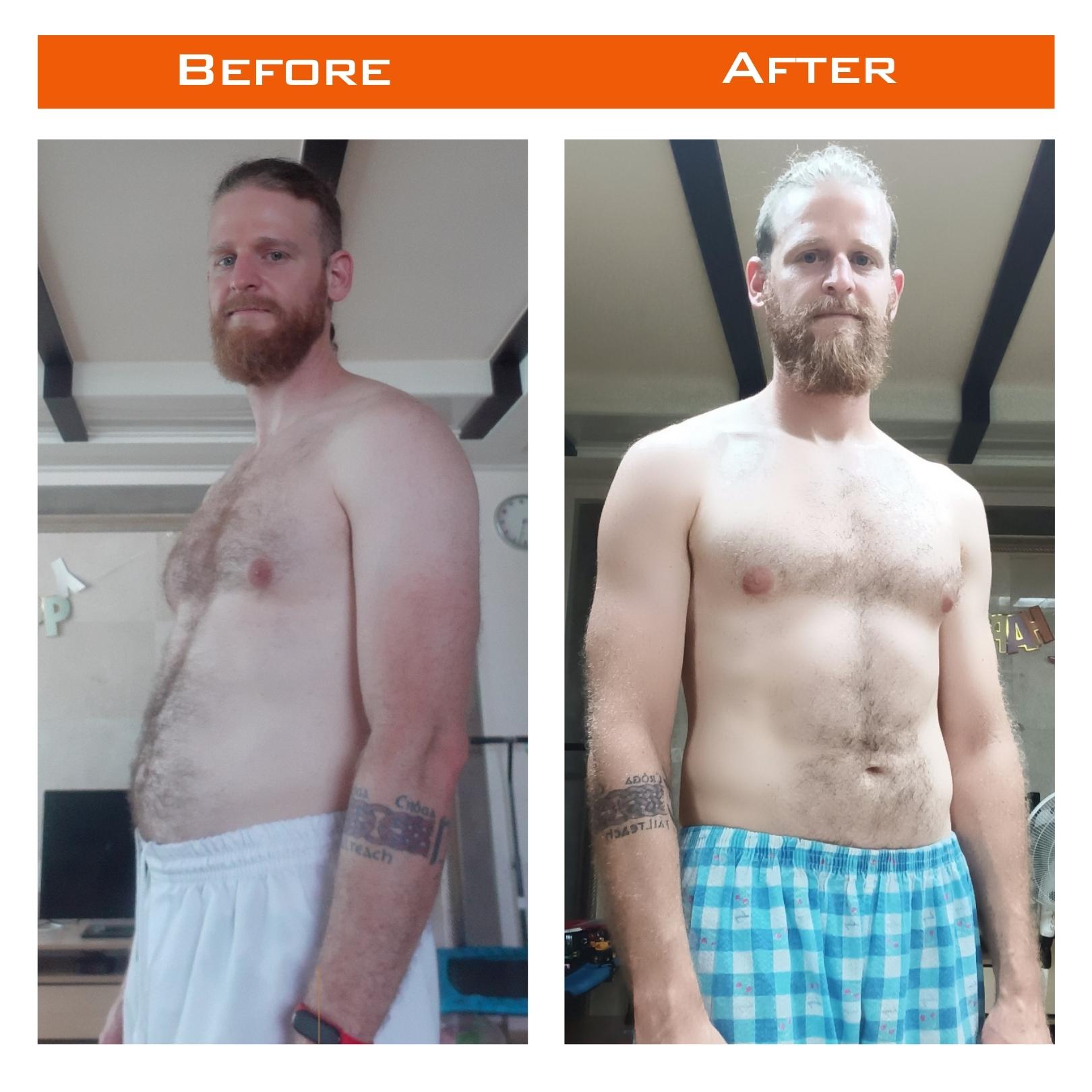 Rob Murphy – before and after transformation