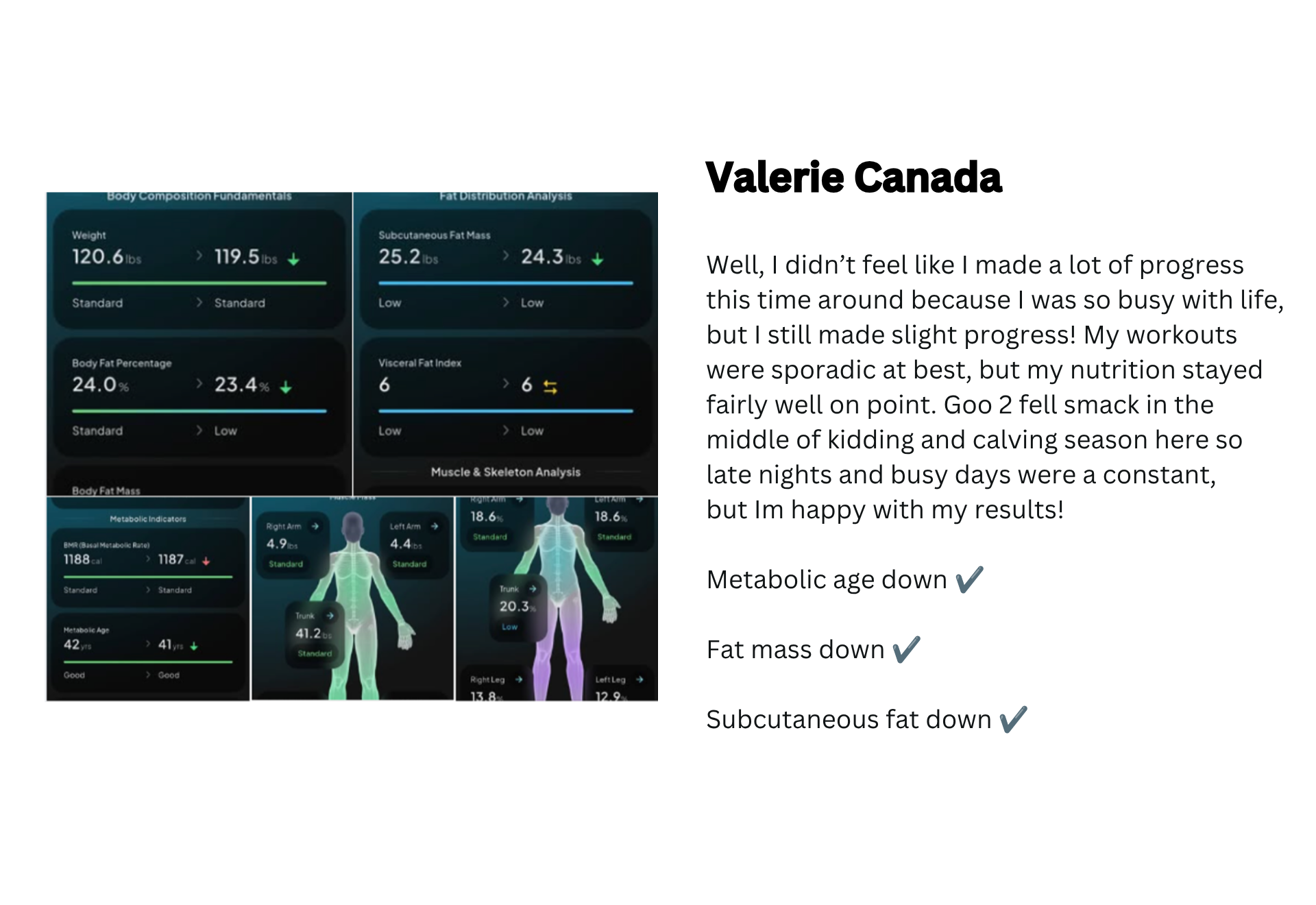 Valerie Canada testimonial