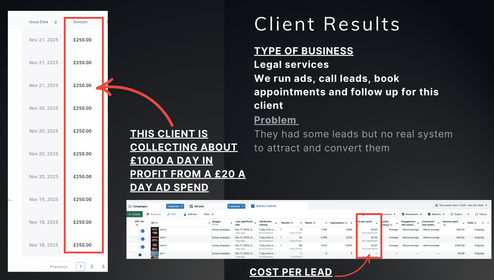Client result