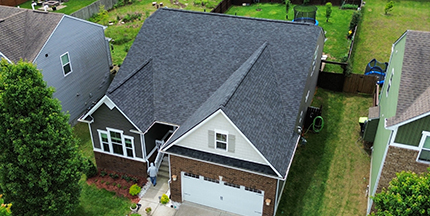 Recently replaced roof on a Sumner County home